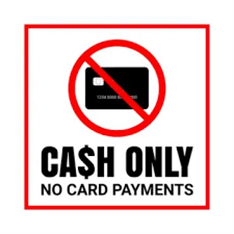 Cash only due on pick up day