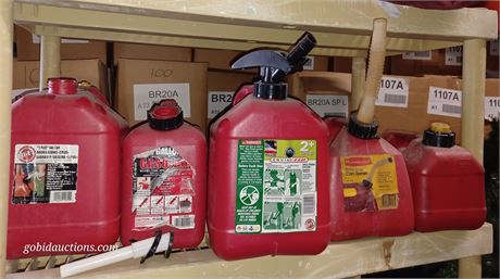 (5) gas cans