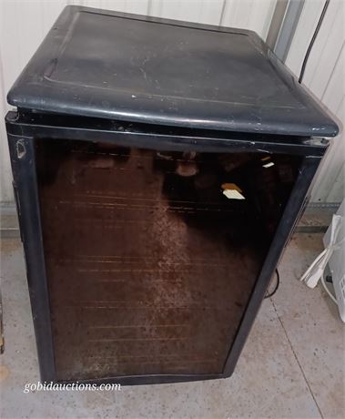 Glass front mini fridge