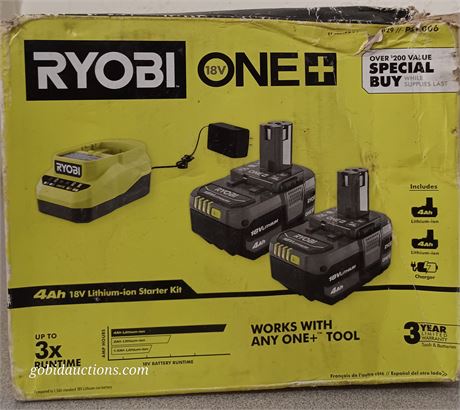 Ryobi batteries and charger