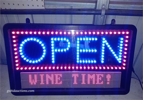 Programmable open sign